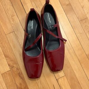 Vagabond Women's Burgundy Red Delia Mary Jane Flats